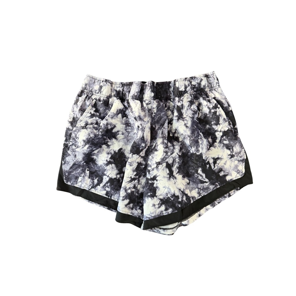Athletic Works Women's XL Black White Tie Dye Running Shorts | SKU 1110